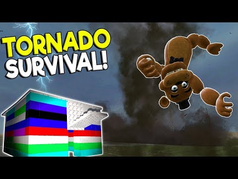F-5 TORNADO SURVIVAL VS LEGO BASE CHALLENGE! - Garry's Mod Gameplay - Gmod Tornado Base Building