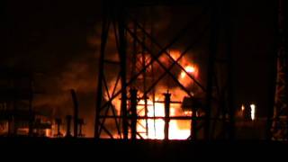 preview picture of video '132 KV SUB STATION AT GHORAPIR, MALDA FIRE ON'