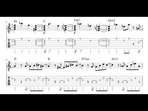 Bert's Playground Jonathan Kreisberg Solo Transcription Tab & Sheet Music
