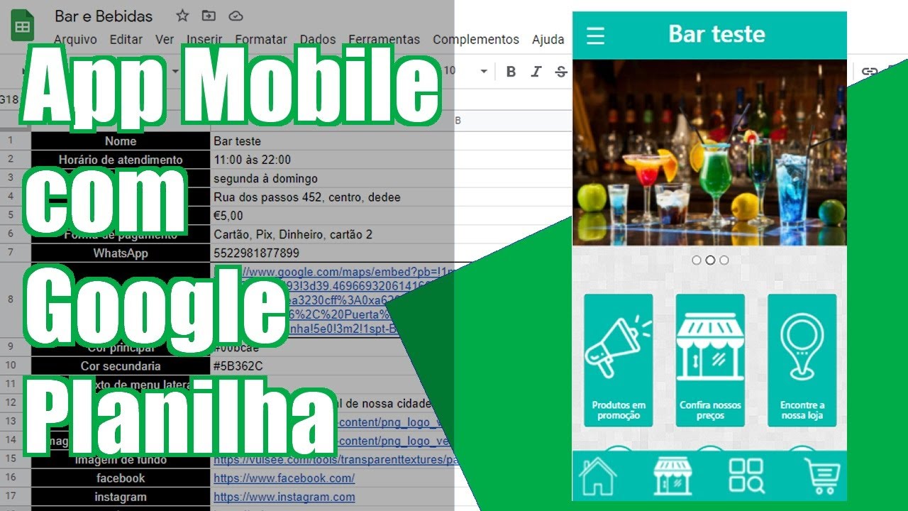 App Mobile com Google Planilha