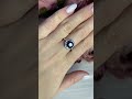 Silver ring with sapphire 2.433ct