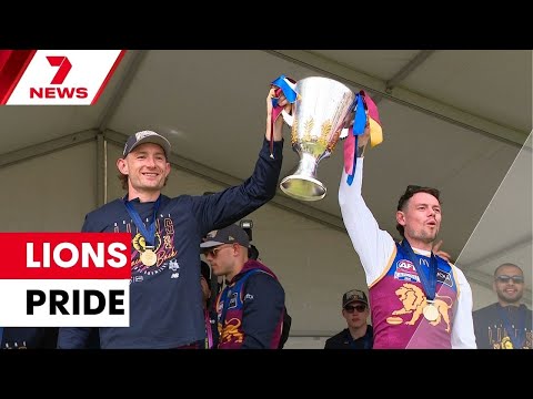 The Lions premiership party in overdrive | 7NEWS