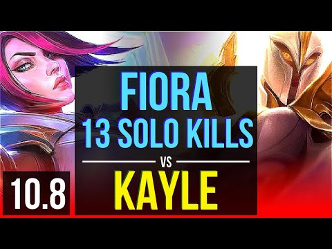 FIORA vs KAYLE (TOP) | 6 early solo kills, 13 solo kills, Triple Kill | EUW Diamond | v10.8