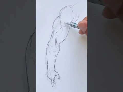 Sketch drawing the arm muscles practice #shorts