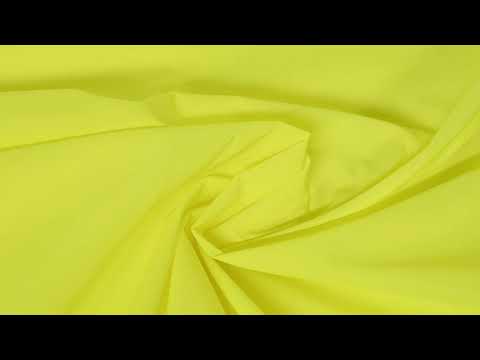 Bekleidungsstoff Polyester wasserabweisend reflektierend uni neon gelb 1,4m Breite
