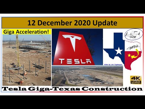 Tesla Gigafactory Texas 12 December 2020 Cyber Truck & Model Y Factory Construction Update (07:45AM)