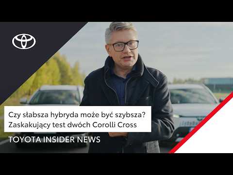 Słabsza hybryda może być szybsza! Zaskakujący test dwóch Corolli Cross | Toyota Insider News