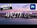 Handwriting WRITE ON Effect Tutorial In Premiere Pro