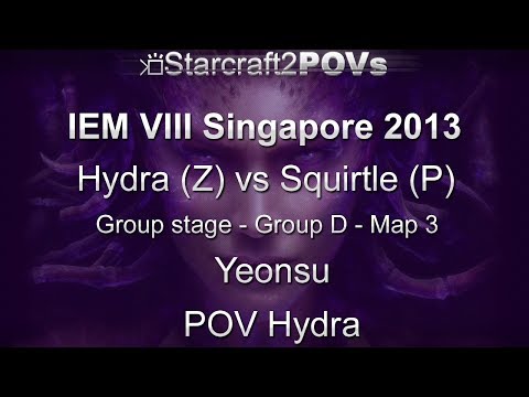 SC2 HotS - IEM VIII Singapore 2013 - Hydra vs Squirtle - Group D - Map 3 - Yeonsu - Hydra