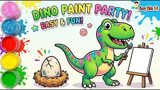 🦖 How to Draw a Cute Dinosaur | Easy Drawing for Kids