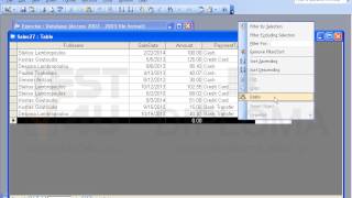 Insert the records of the Sales.dbf file located in the IL-ates\Access folder of your desktop,...