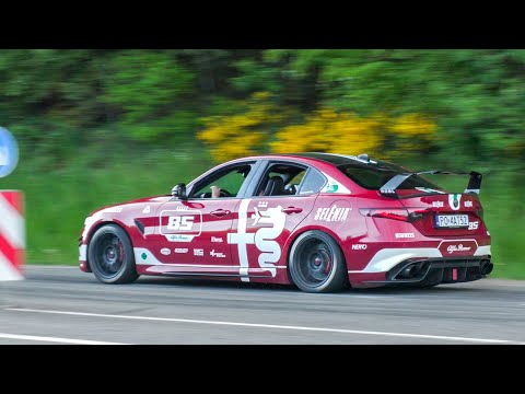 550HP Alfa Romeo Giulia Quadrifoglio GTAm with DECAT Exhaust - LOUD Accelerations!