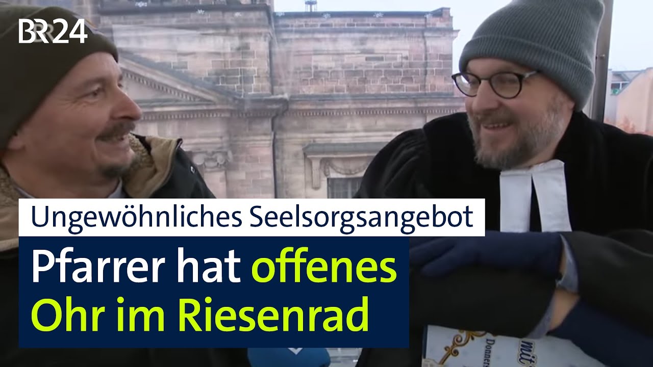 Gesprächsangebot in der Gondel: Pfarrer fährt mit Interessierten Riesenrad | Abendschau | BR24