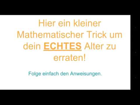 Ich kann dein ECHTES Alter erraten!?(2017)