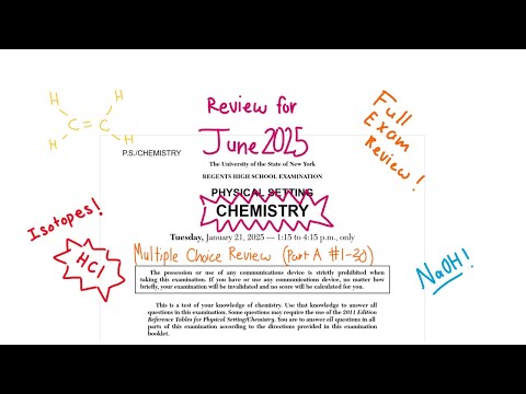 January 2025 Chemistry Regents Review (part A #1-30)
