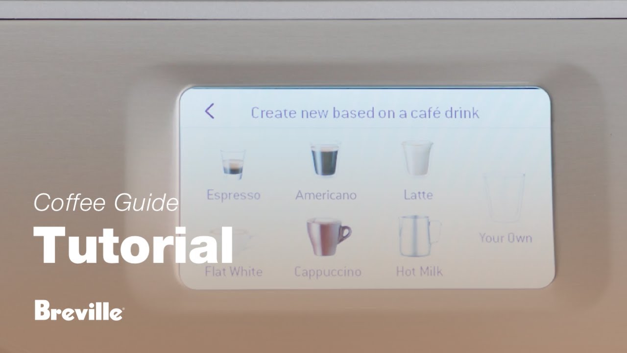 Customise and save drink selection 