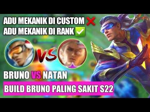 ADU MEKANIK DI RANK BRUNO VS NATAN ! BUILD BRUNO SIDELANE PALING SAKIT 2021 S22