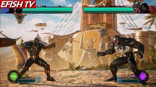 Black Panther & Spider-Man vs Venom & Winter Soldier (Hardest AI) - Marvel vs Capcom: Infinite