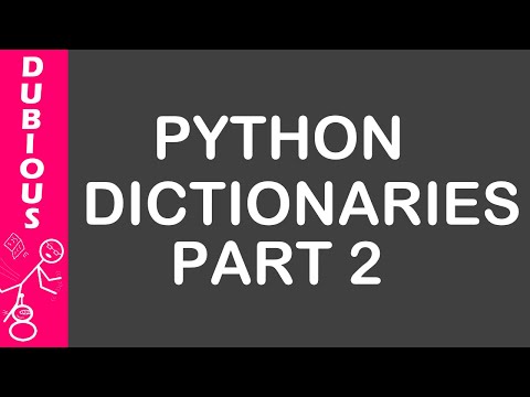Using Python Dictionaries Part 2