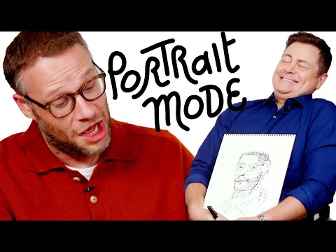 Who’s “Slightly Less Worse” at Drawing: Seth Rogen vs. Nick Offerman