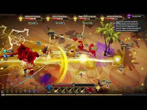 Soulstone Survivors - who needs a magic helmet when you have five spears! (max Curse)