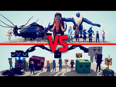 MINECRAFT Team vs BOSSES Team Totally Accurate Battle Simulator TABS