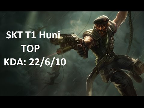 SKT T1 Huni - Gangplank - Top lane - KR LOL Master 425LP