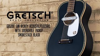 Video thumbnail for Gretsch G9520E Gin Rickey Acoustic/Electric in Smokestack Black | Performance  | Gretsch Guitars by Gretsch Guitars