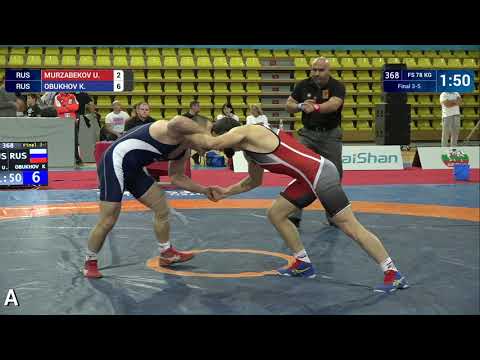 BRONZE FS - 78 kg: U. MURZABEKOV (RUS) v. K. OBUKHOV (RUS)