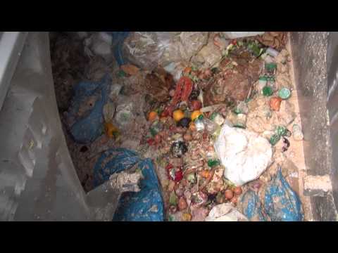 kitchen waste collection vehicle with shredder