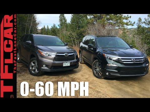 2016 Honda Pilot vs Toyota Highlander 0-60 MPH Test: By The Numbers