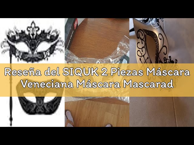 Vídeo relacionado con SIQUK 2 Piezas Máscara Mascarada Parejas Veneciana Media Cara para Mujer Hombre, Halloween Carnaval, Negro & Violeta