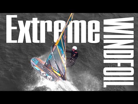 Extreme windfoil by Nicolas Goyard under a drone