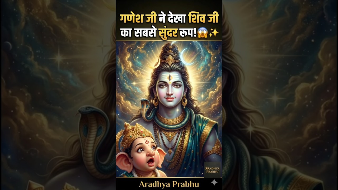 जब गणेश जी ने देखा शिव जी का सबसे सुंदर रूप! 😱✨ #shorts