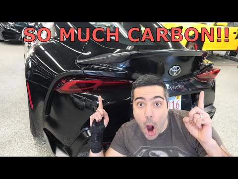 CARBON FIBER WING and Mirror on my SUPRA!! (Install footage included)