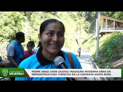 Padre Abad GORE Ucayali inaugura moderna obra de infraestructura turística en la Catarata Santa Rosa