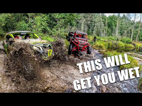 Lets Get Wet! Extreme Weather Trail Ride Adventure - Polaris RZR & Can-Am Maverick Side by Sides SXS