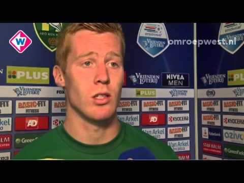 ADO-speler Mike van Duinen na ADO Den Haag - AZ