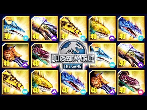 ALL MAX LEVEL 40 VIP AQUATICS UNLOCKED (JURASSIC WORLD)