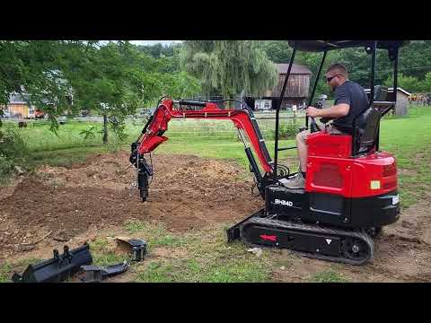 GroundHog Equipment BH24D with 8" Auger in Action