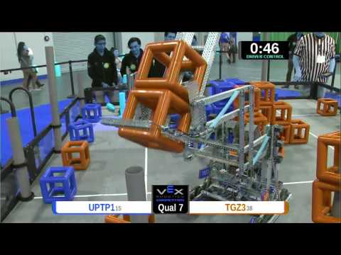 2015 VEXU Q7 - UPTP1 vs TGZ3 - 1 to 32-Division Div-VEX U-VEX Worlds 2015
