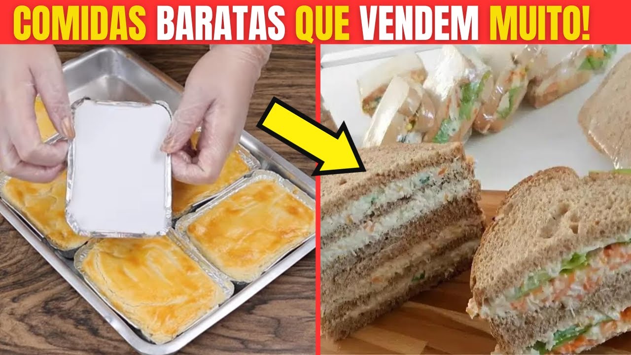 10 TIPOS DE COMIDAS BARATAS PARA FAZER EM CASA E VENDER