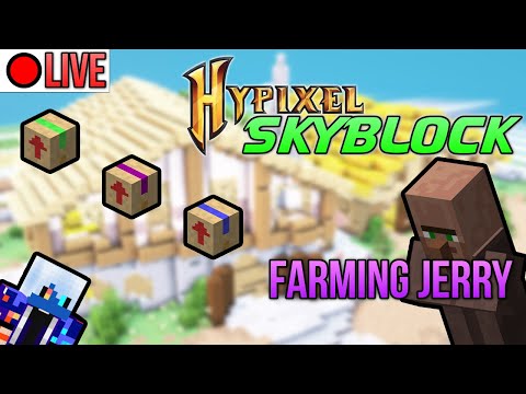 xVertrexDx - Farming Jerry Boxes ★ A Hypixel Skyblock Minecraft Live Stream ★