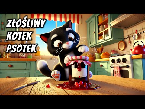 🐱 Złośliwy kotek Psotek - Bajka dla dzieci do słuchania na dobranoc 🎧 - Audiobook