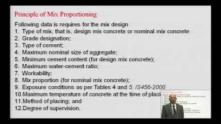 Principle of Mix Proportioning Lecture-1