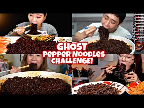 GHOST PEPPER NOODLES VS MUKBANGERS!🌶️🔥🥵🍜