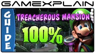 Luigi's Mansion 2: Dark Moon: 100% Treacherous Mansion Guide & Walkthrough (Gem, Boos & Puzzles!)