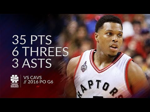 Kyle Lowry 35 pts 6 threes 3 asts vs Cavs 2016 PO G6
