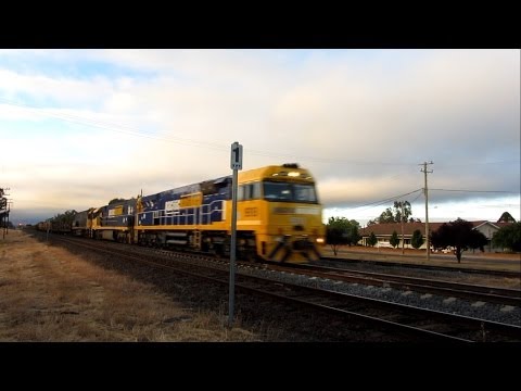 PN 9313,NR16,NR63 hauling 3PW4 Steel Train - HENTY, NSW Australia