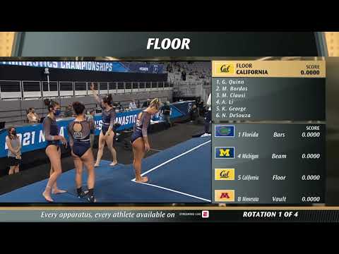 2021 NCAA Gymnastics Champs Semi-final Session 1 Floor 720p60 9213K
